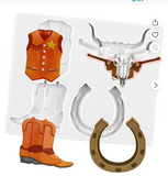 Cowboy Themed Silicone Mold