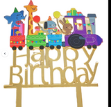 Mini Train Happy Birthday Cake Topper*