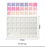 Uppercase Letter Number Silicone Mold