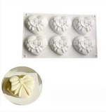 Heart with Bow 6 Cavity Silicone Mold