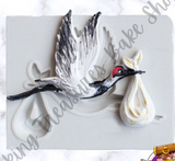 Stork With Baby  Silicone Mold