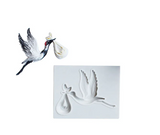 Stork With Baby  Silicone Mold