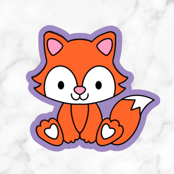 Fox Cookie Cutter with Stamp Option