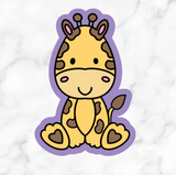 Giraffe Cookie, cutter with stamp option