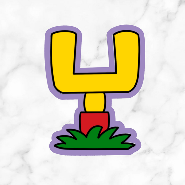 Football Field Goal Cookie Cutter with Stamp Option