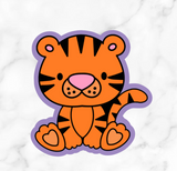Tiger Cookie Cutter with Stamp Option