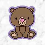 Bear Cookie Cutter with Stamp Option
