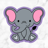 Elephant Cookie Cutter with Stamp Option