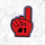 Sports Foam Finger Cookie Cutters With Stamp Option