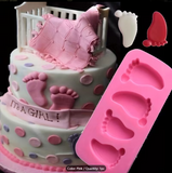3D Cute Baby Mini Foot Silicone Mold,