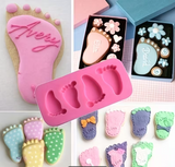 3D Cute Baby Mini Foot Silicone Mold,