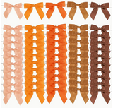 5 Colors of Orange Autumn Twist Bows 3.15