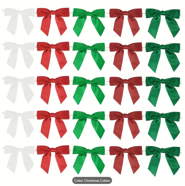 5 Colors of Christmas Twist Bows 3.15