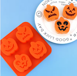 Halloween Pumpkin  Silicone Halloween 4-Cavity