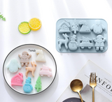 Christmas Silicone Molds Santa Clause Stocks, Gift, Snowman