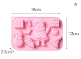Christmas Silicone Molds Santa Clause Stocks, Gift, Snowman