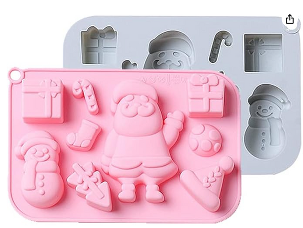 Christmas Silicone Molds Santa Clause Stocks, Gift, Snowman