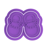 Baby Boy or Girl Moccasin Shoes, Cookie Cutter and Stamp with Size Options