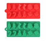 Christmas Silicone Molds Christmas Chocolate Mold Candy Christmas tree, snowman, candy cane, and stocking.