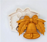 Jingle Bell with Leaves and Bow