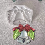 Jingle Bell with Leaves and Bow