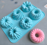 Mini Fluted Cake Pan, 6-Cavity ,