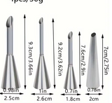 4Pcs Puff Pastry Piping Nozzle Set