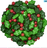 Holly Berries & Leaves Mix Sugar Candy Decorations
