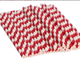 PEPERMINT RED SPIRAL PAPER STRAWS