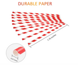 PEPERMINT RED SPIRAL PAPER STRAWS