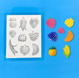 Mini Fruit Silicone Mold-Faux Fake Bake-Resin Clay Soap Candle Fondant Chocolate Mold