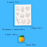 Mini Fruit Silicone Mold-Faux Fake Bake-Resin Clay Soap Candle Fondant Chocolate Mold