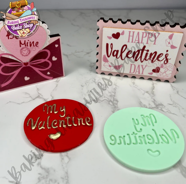 My Valentine fondant embosser stamp