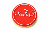 I Love us Cookie Cutters with Stamp Size Option
