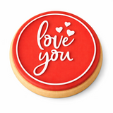 Love You Cookie Cutters with Stamp Size Option