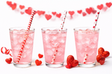 Valentines Red Assorted Paper Straws 25 per pack