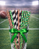 Football Party Paper Straws – 20 Count