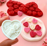 Heart Shaped Silicone Molds, 10-Style Valentines Day Mold Silicone 1PCS