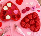 Heart Shaped Silicone Molds, 10-Style Valentines Day Mold Silicone 1PCS
