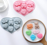 1 Pieces Bear and Heart Shape Silicone Molds sally