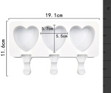 Heart-Shaped Ice Cream Popsicle Cakesicle Mold