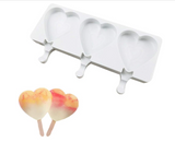 Heart-Shaped Ice Cream Popsicle Cakesicle Mold