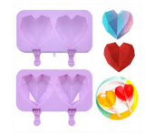 Geometric Heart Popsicle Silicone Mold