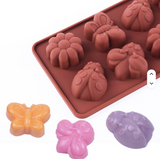 Butterfly Brown Ladybug Flower and bumbple bee Silicone DIY Mold to make Soap Candle Chocolate Candy Tray Mold