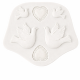 Wedding Dove & Heart Silicone Mold