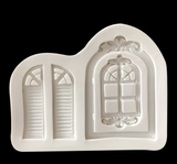 European-Style Vintage Window Door Design Silicone Mold Fondant
