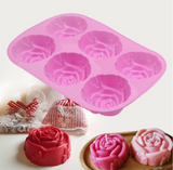 Roses Silicone Mold 6 Cavity