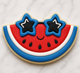 Patriotic Watermelon Cookie Cutter & Stamp Set