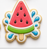 Summer Splash Watermelon Popsicle Cookie Cutter & Embosser Stamp Set
