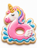 Magical Unicorn Splash Float Cookie Cutter &amp; Embosser Stamp Set